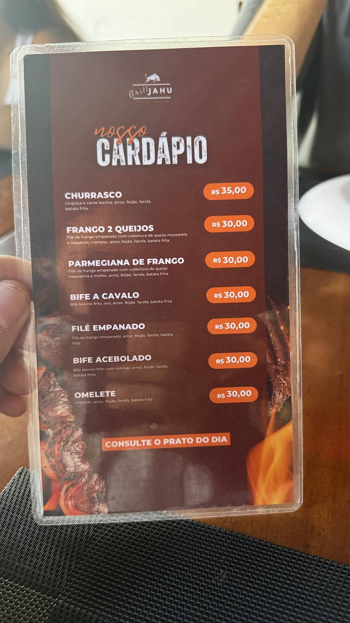 Grill Jahu cardápio
