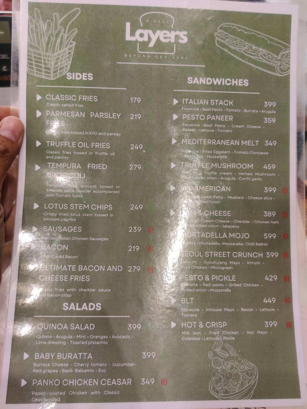 Grove Pizzeria menu