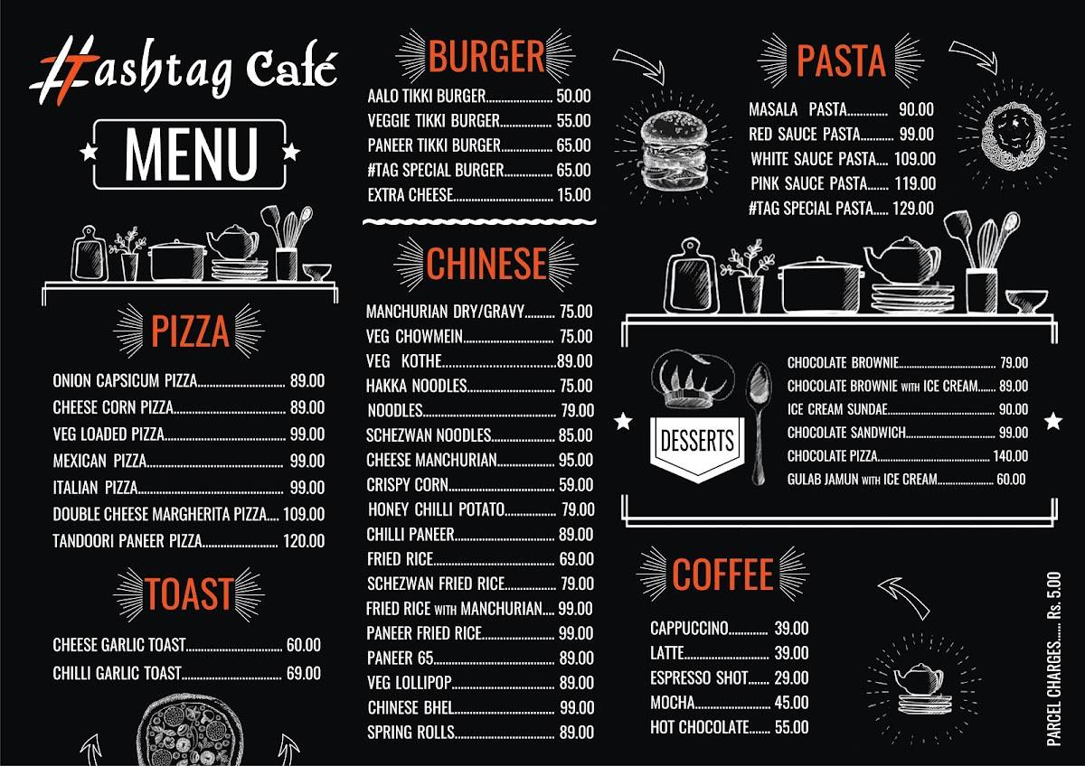 HASHTAG CAFE menu