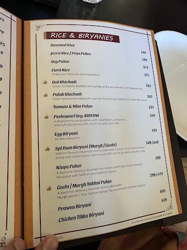 HER HIGHNESS RESTAURANT & COCKTAIL BAR menu