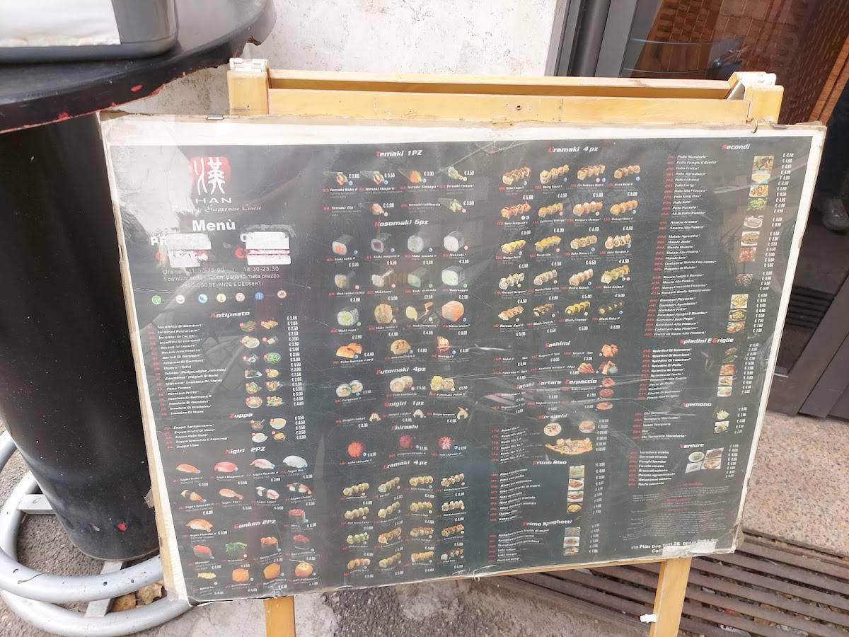 Menu di Han Ristorante giapponese cinese 