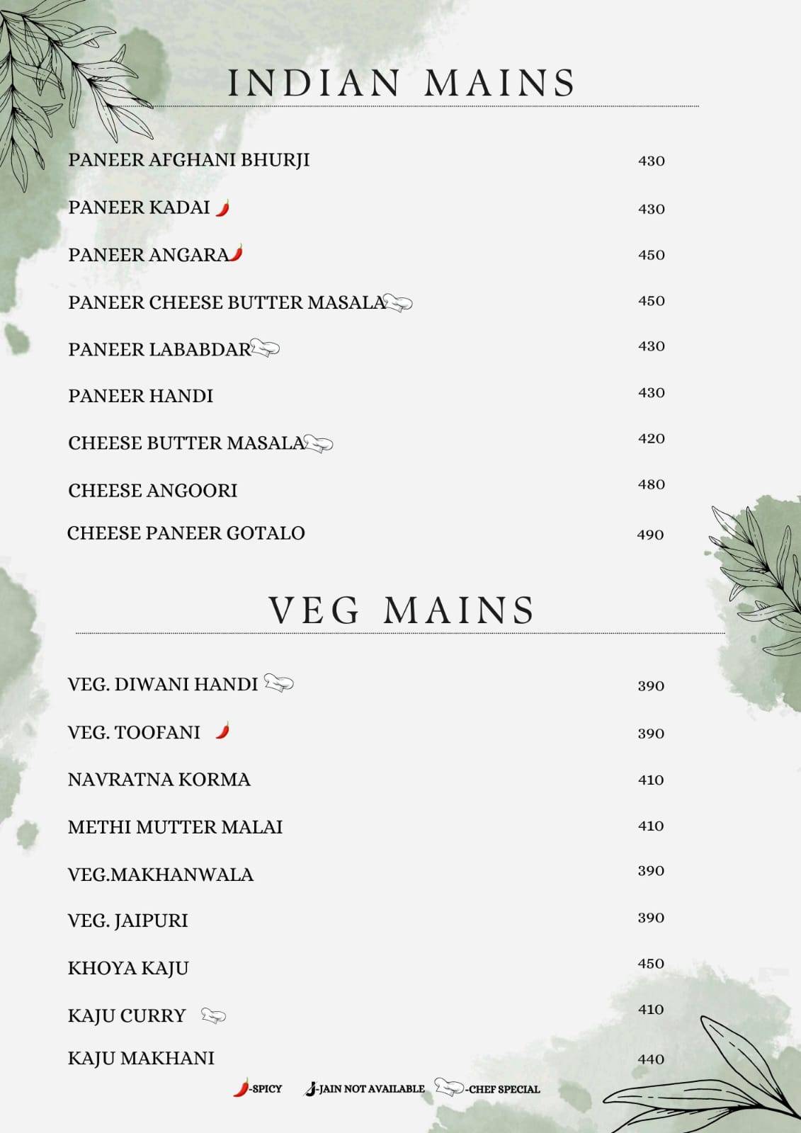 Harshu's Late Night Munchies menu