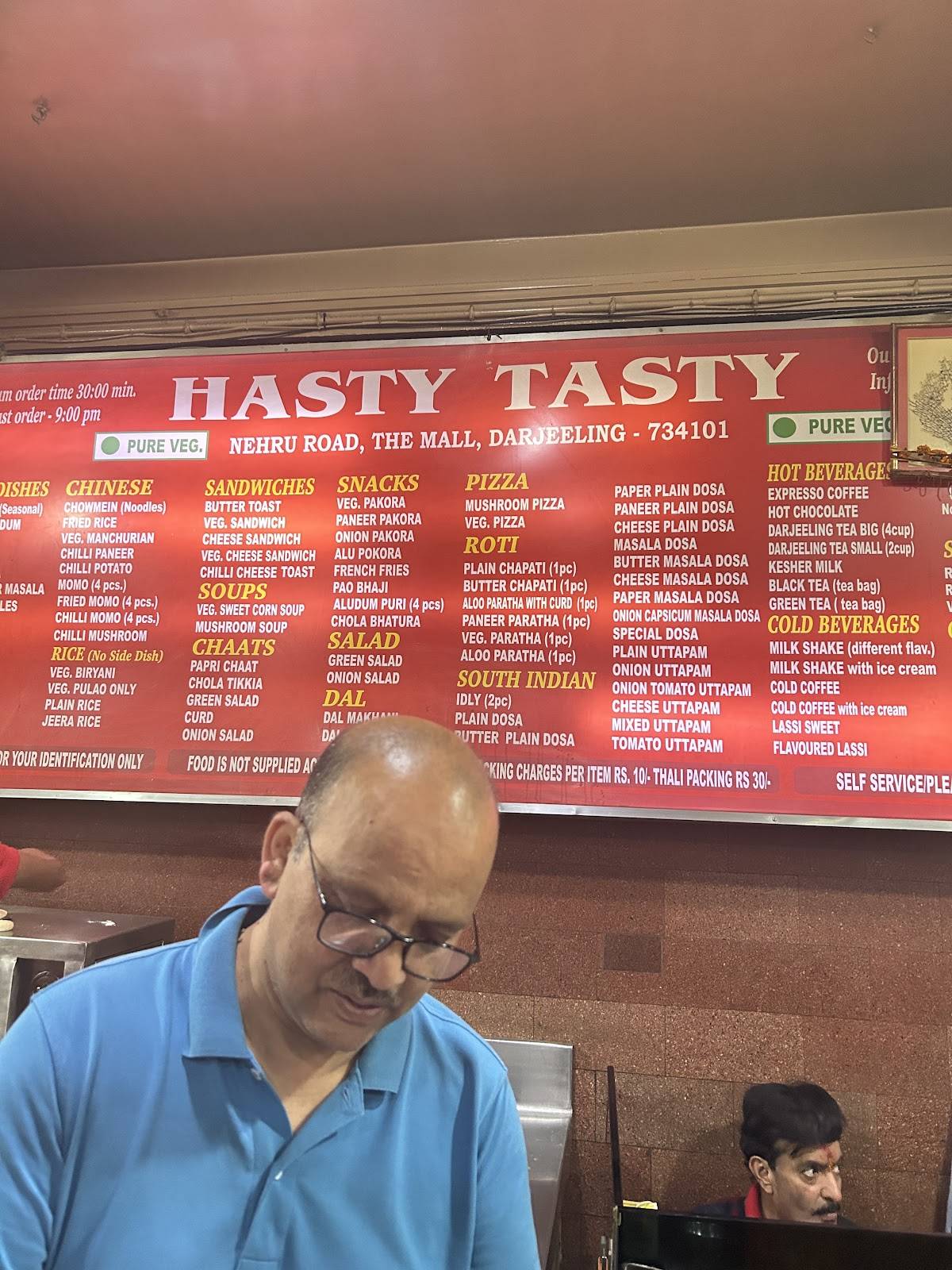 Hasty Tasty Pure Veg Restaurant menu
