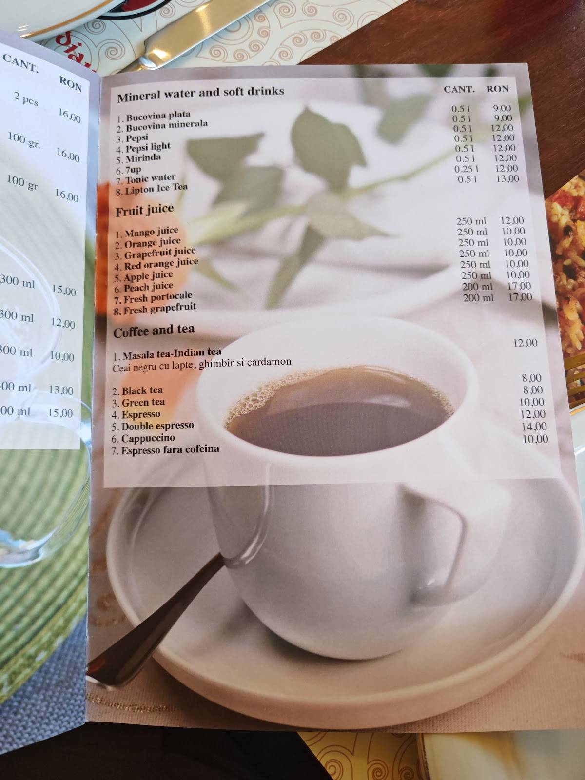 Menu de Haveli Pakistani/indian Restaurant