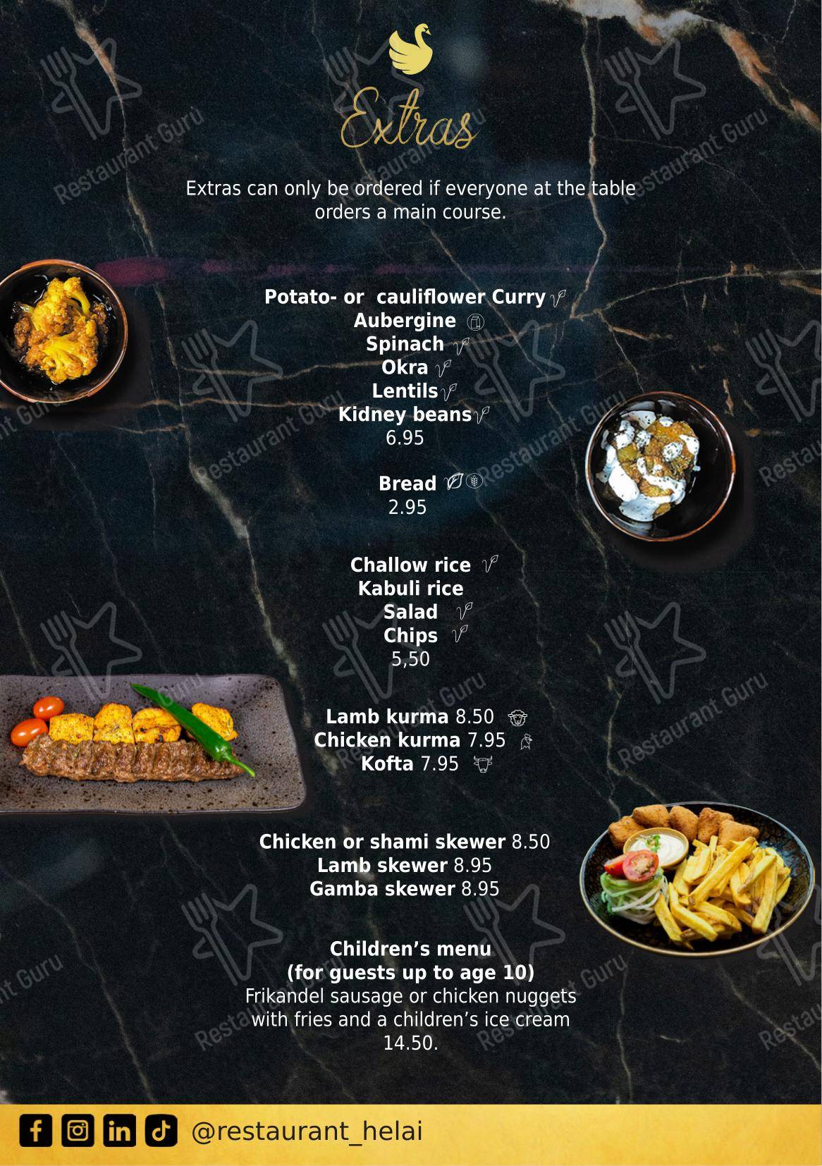 Menu bar pour Helai dans Rotterdam