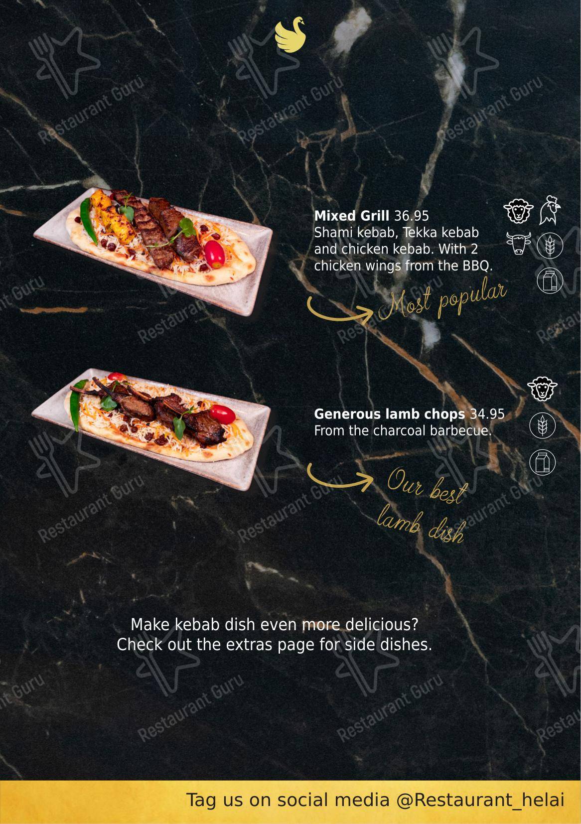 Menu bar pour Helai dans Rotterdam