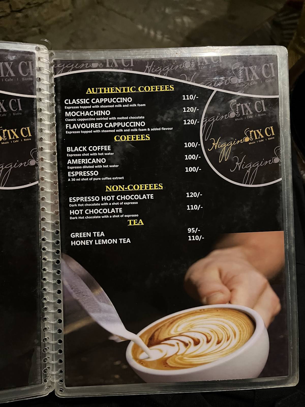 Higgins IX CI menu