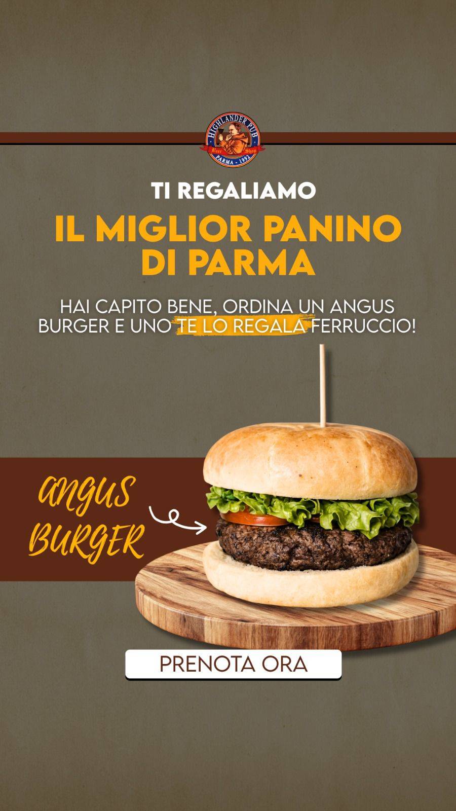Menu di Pub highlander Parma Since 1992 la storia della birra a parma 