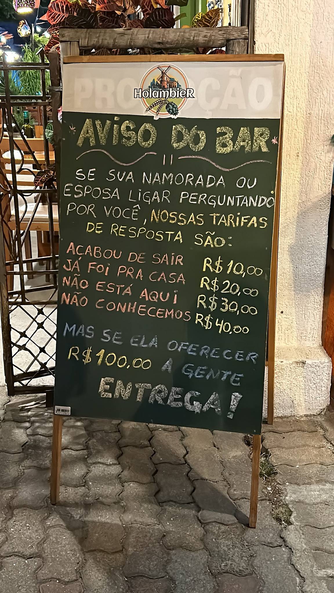 Holambier cardápio