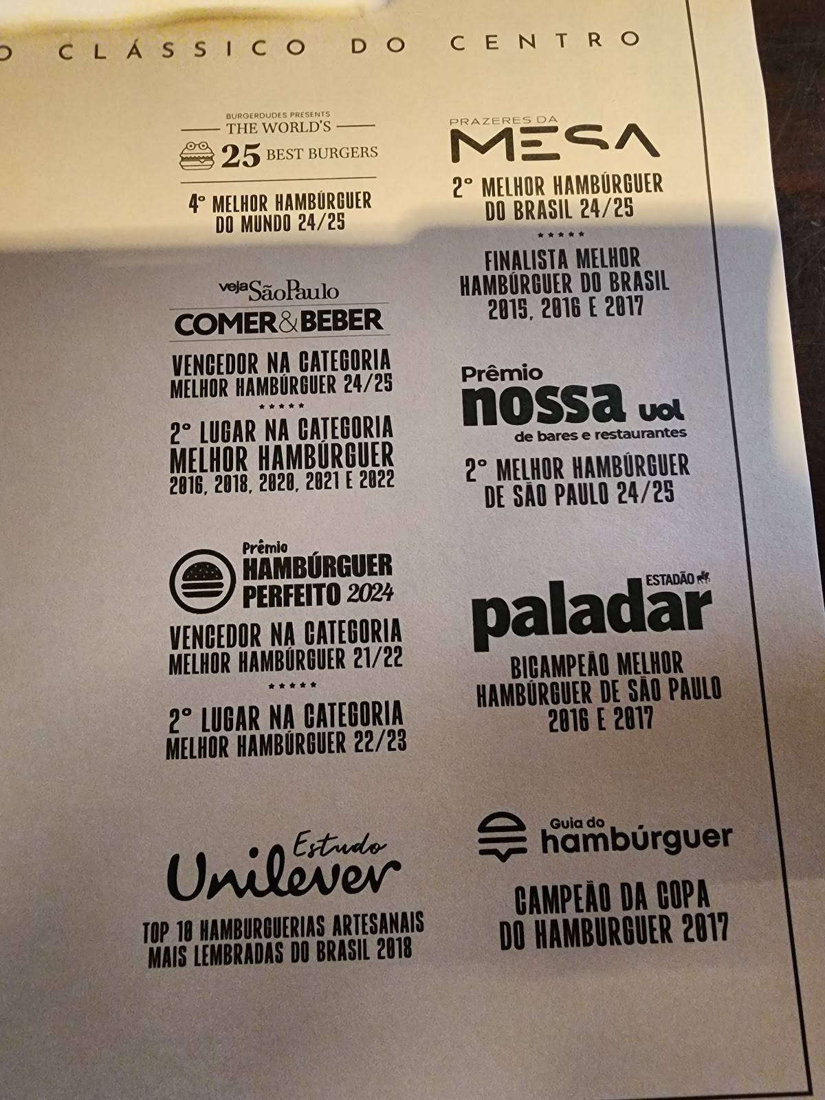 Holy Burger cardápio