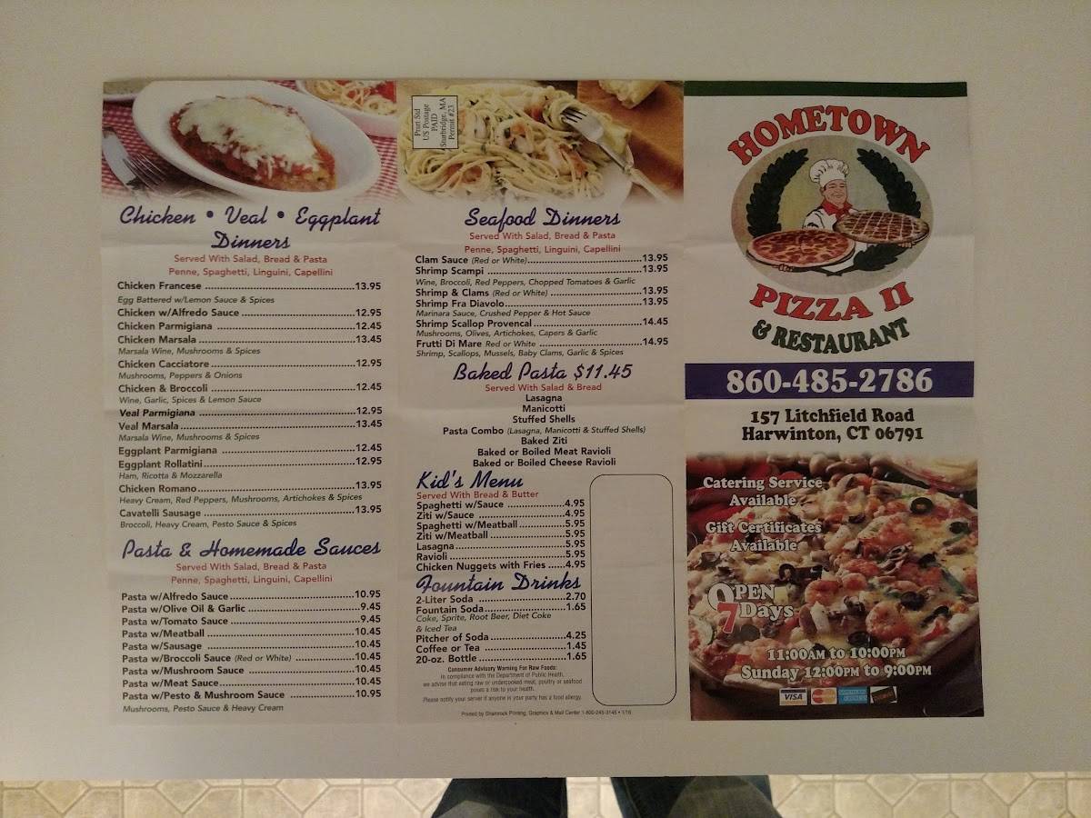 Menu at Hometown Pizza II pizzeria, Harwinton