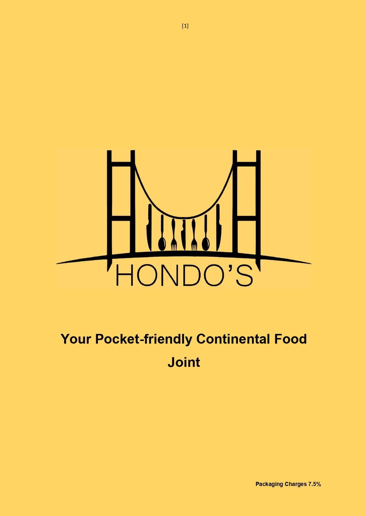 Hondo's #2 menu