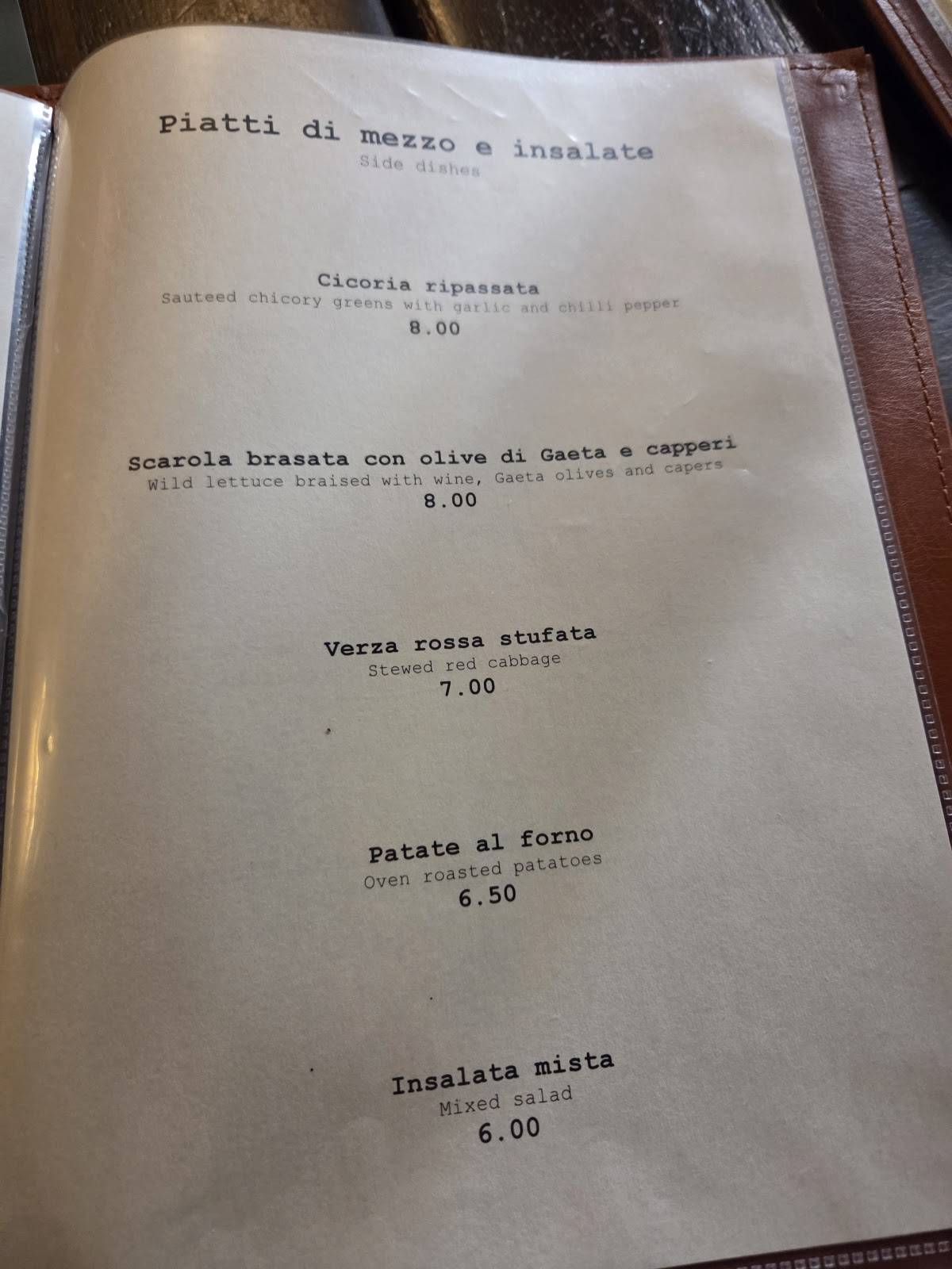 Menu di Hosteria Grappolo D'Oro 