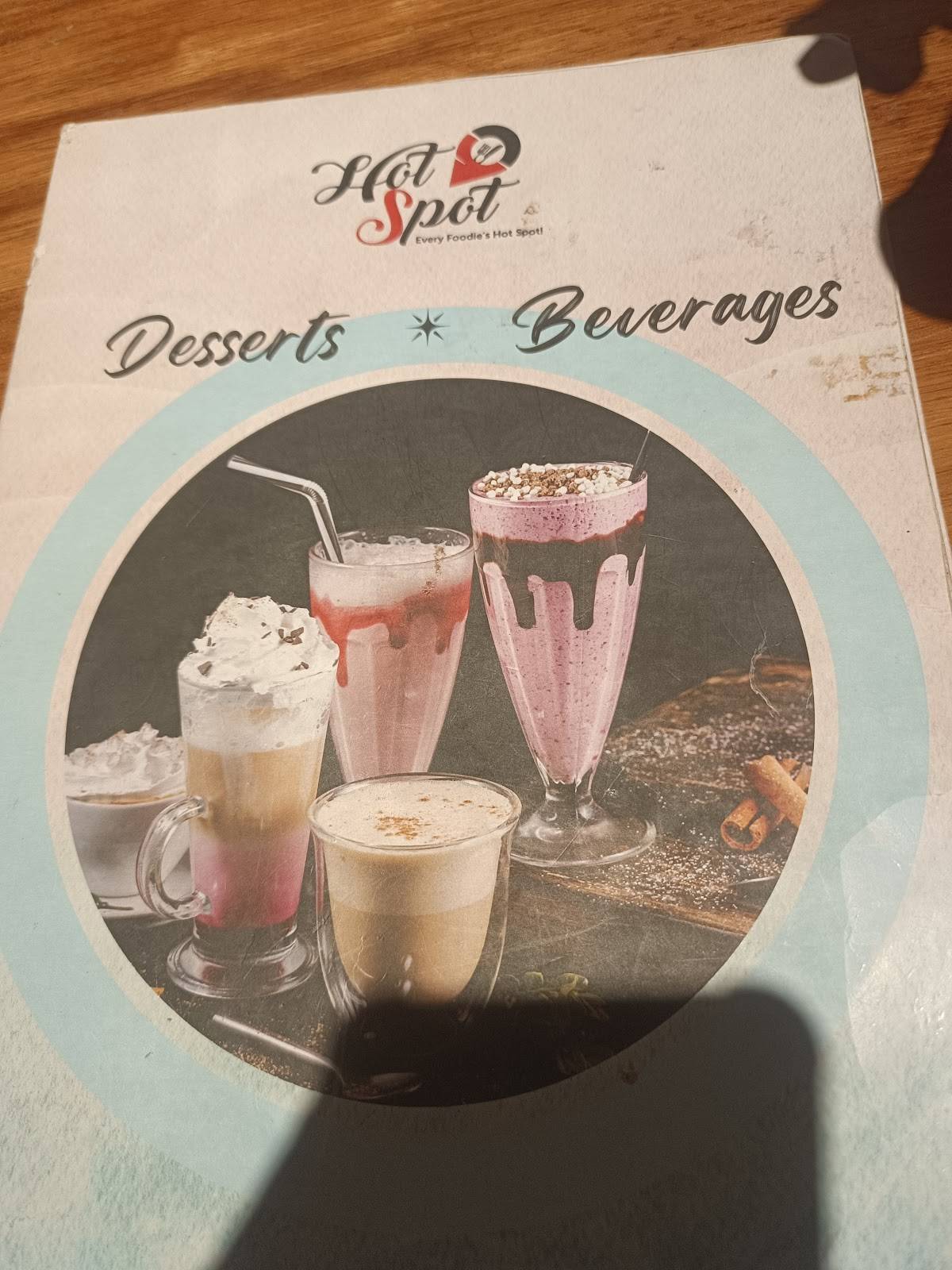 Hot Spot Cafe menu