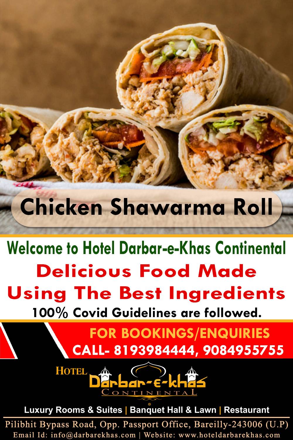 Darbar-E-Khas, A Boutique Hotel menu