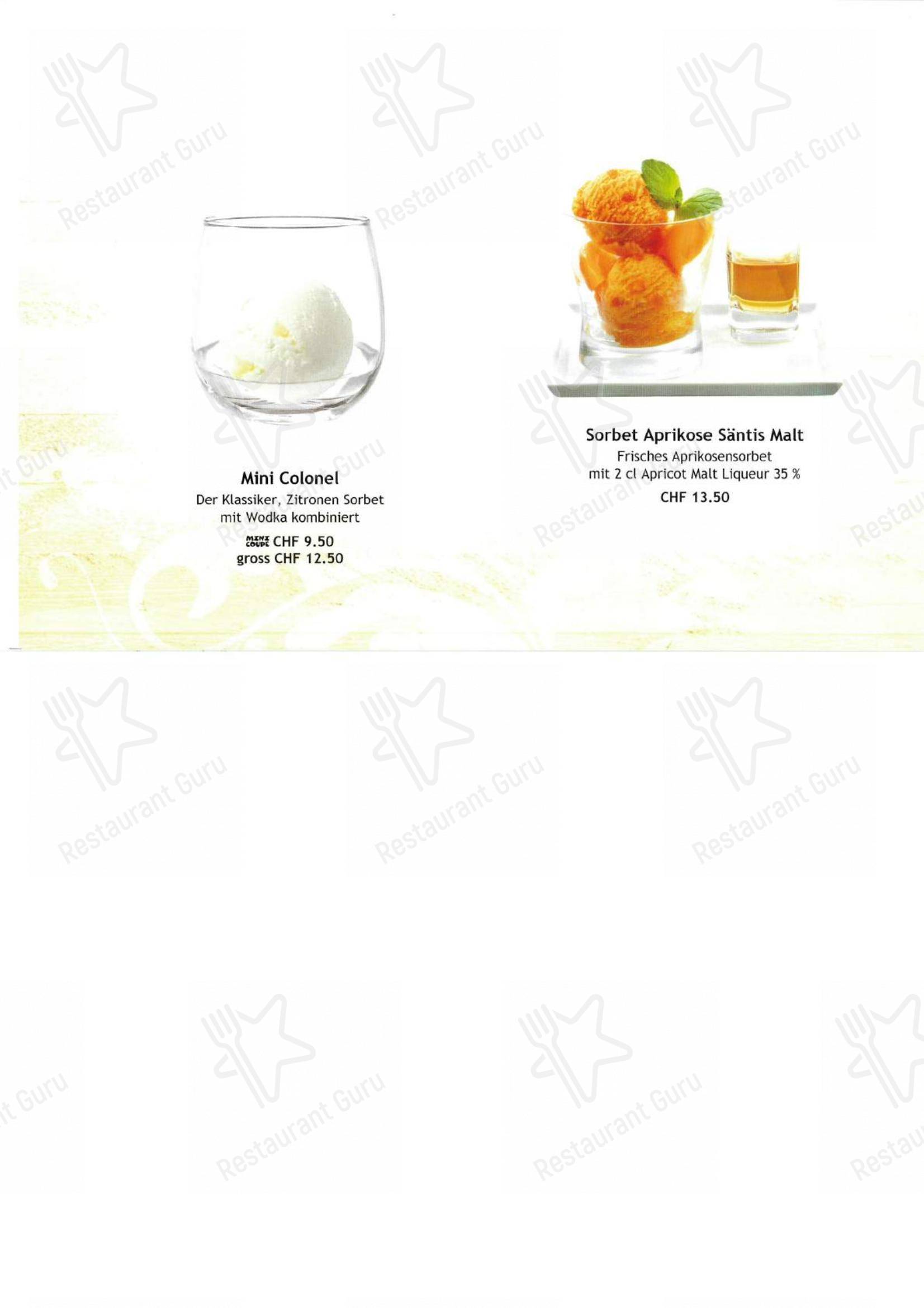 Menu bar per Hotel - Restaurant Frohe Aussicht ristorante