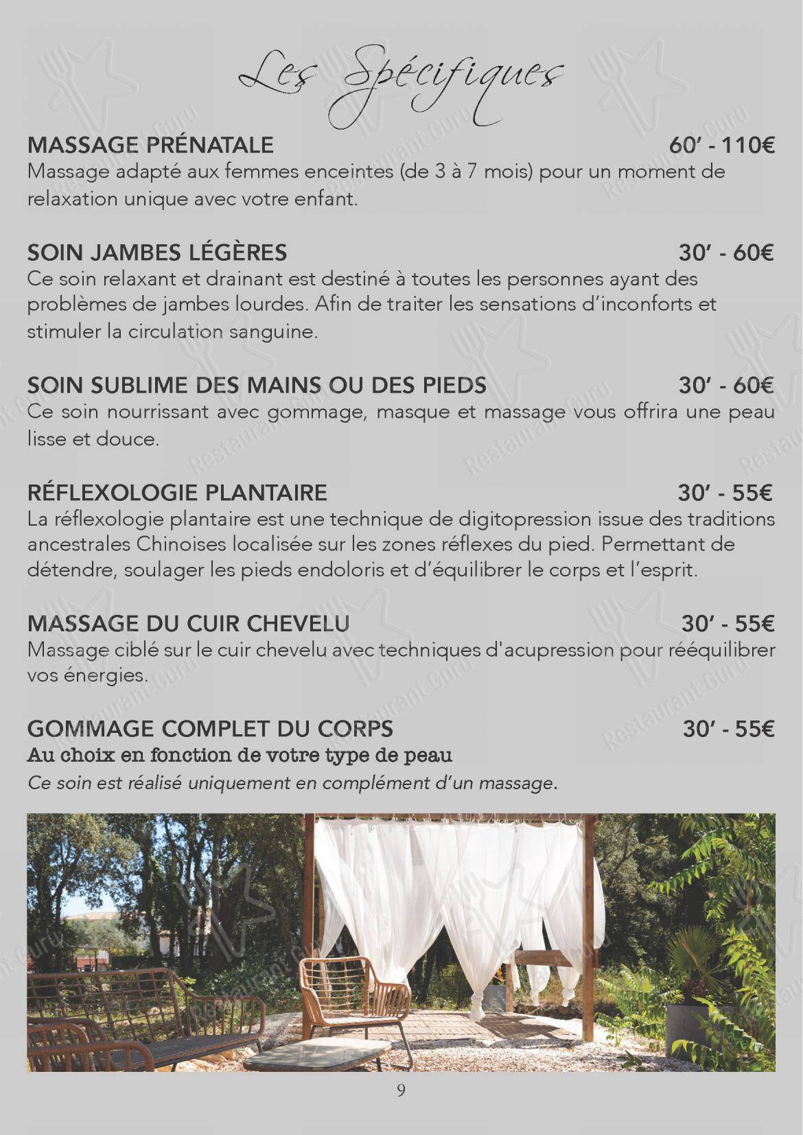 Découvrez le menu pour Disini