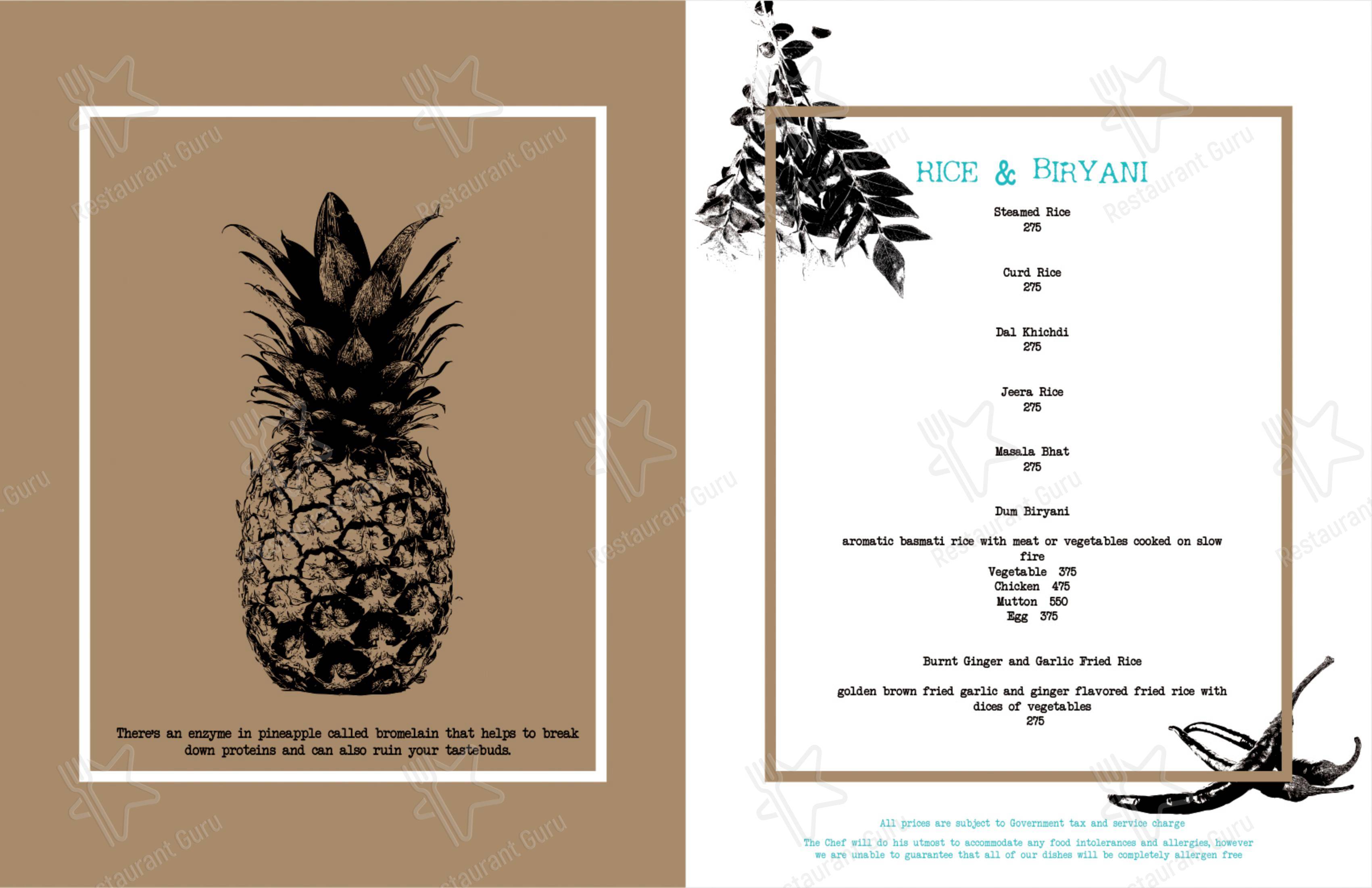 Menu for House Of Asia in Mumbai