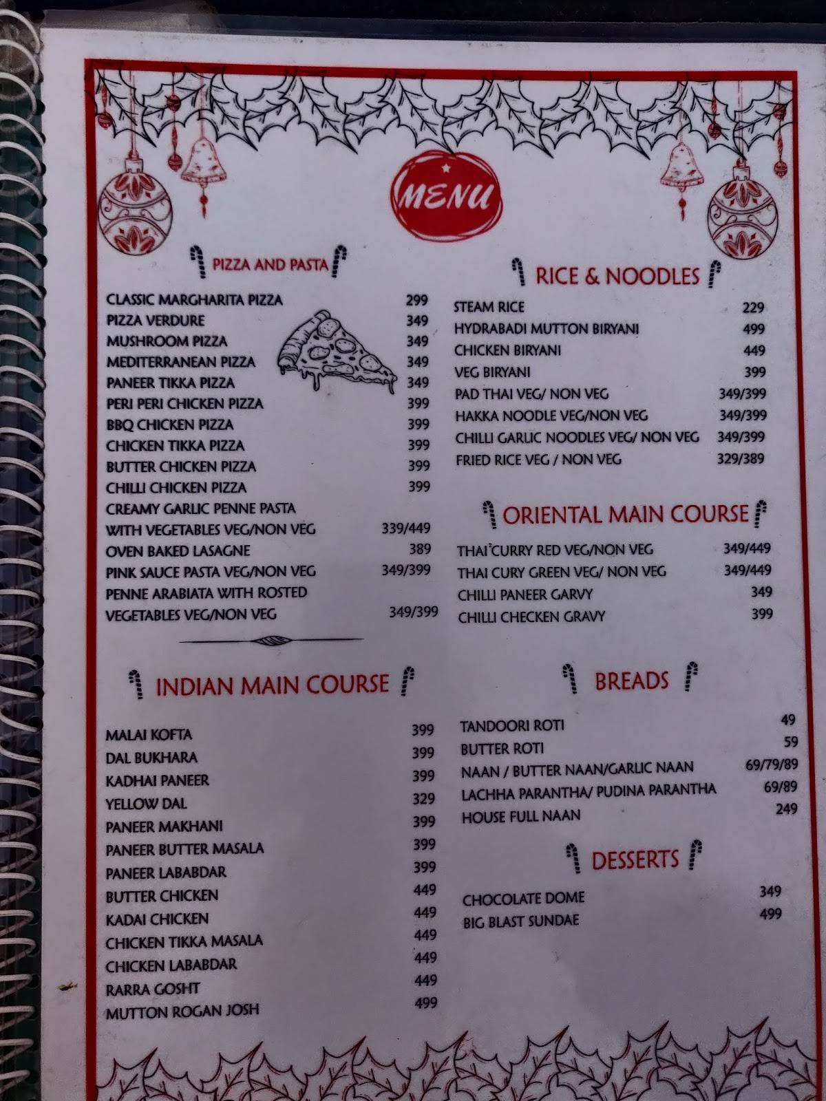 Housefull Cafe Lounge menu