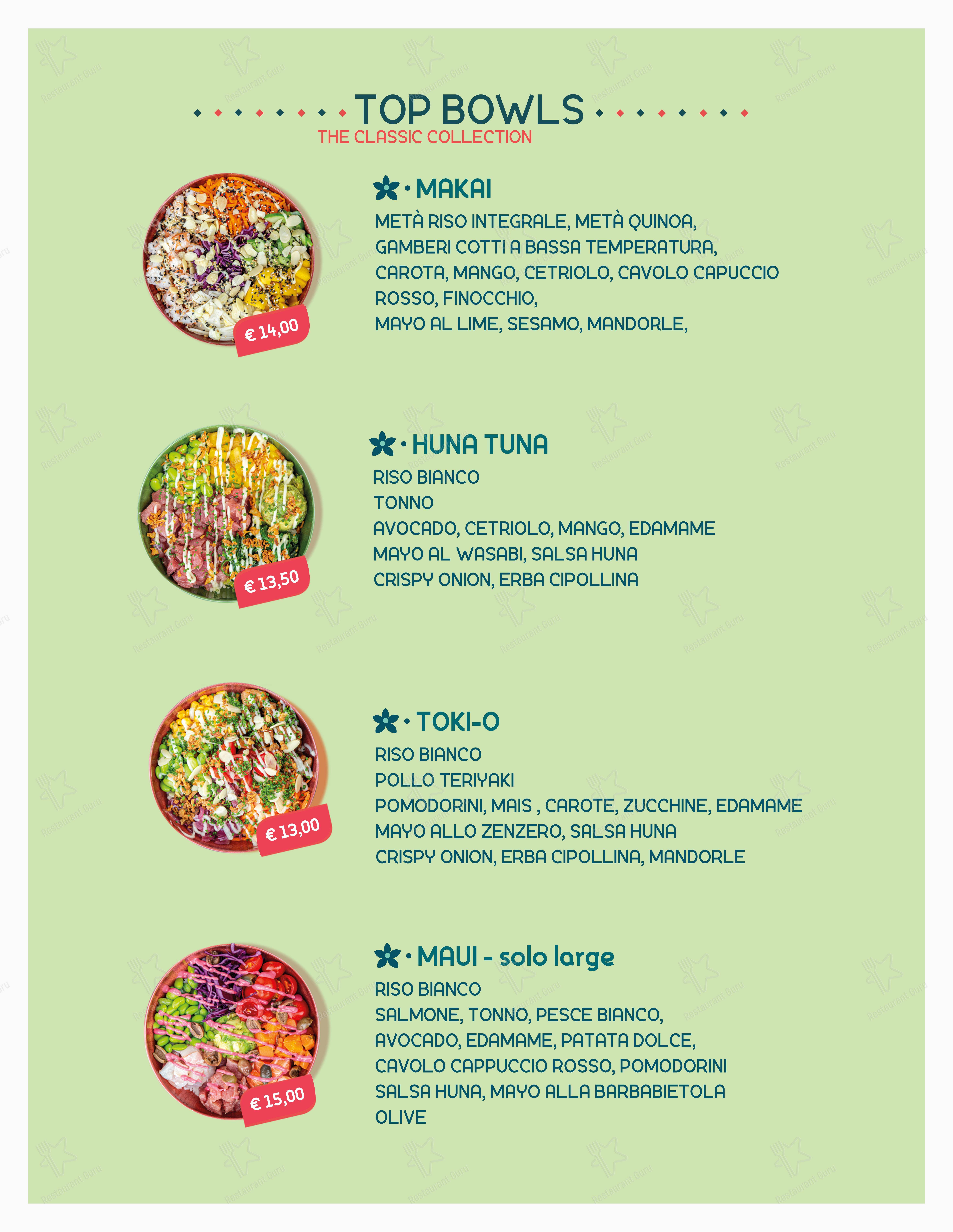 Menu di Hula Hawaiian Restaurant - Menu