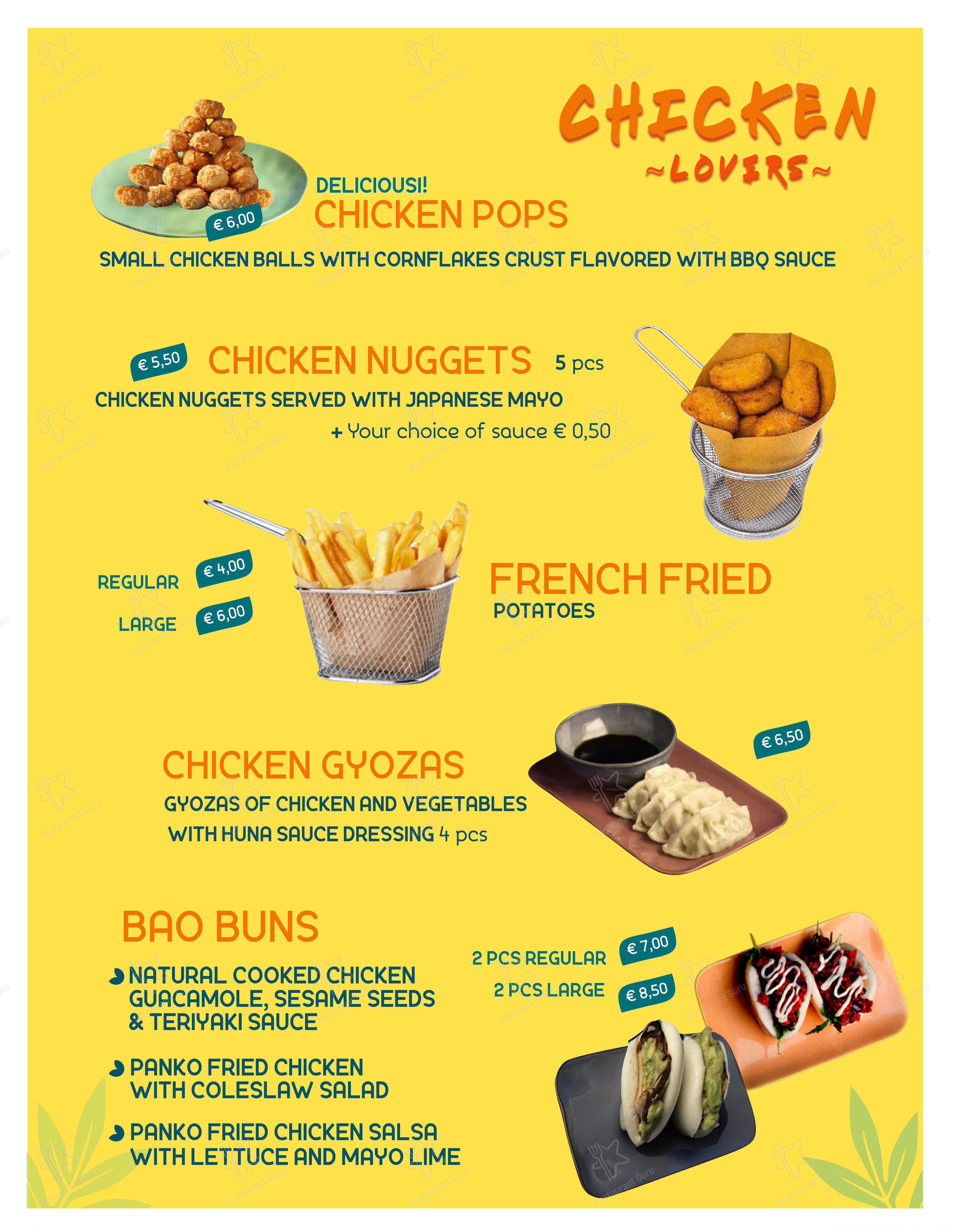 Menu di Hula Hawaiian Restaurant - Menu bar