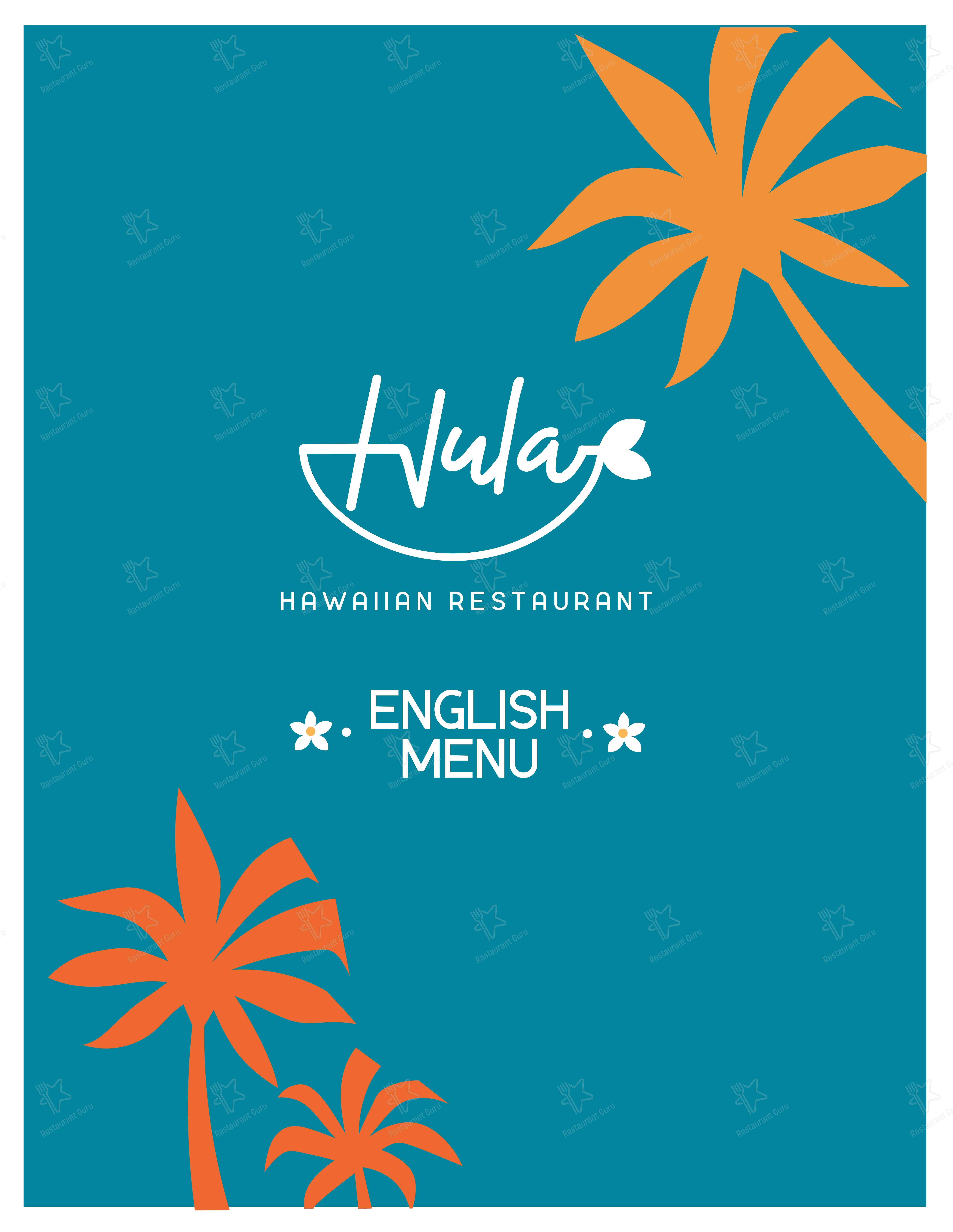 Menu bar per Hula Hawaiian Restaurant ristorante