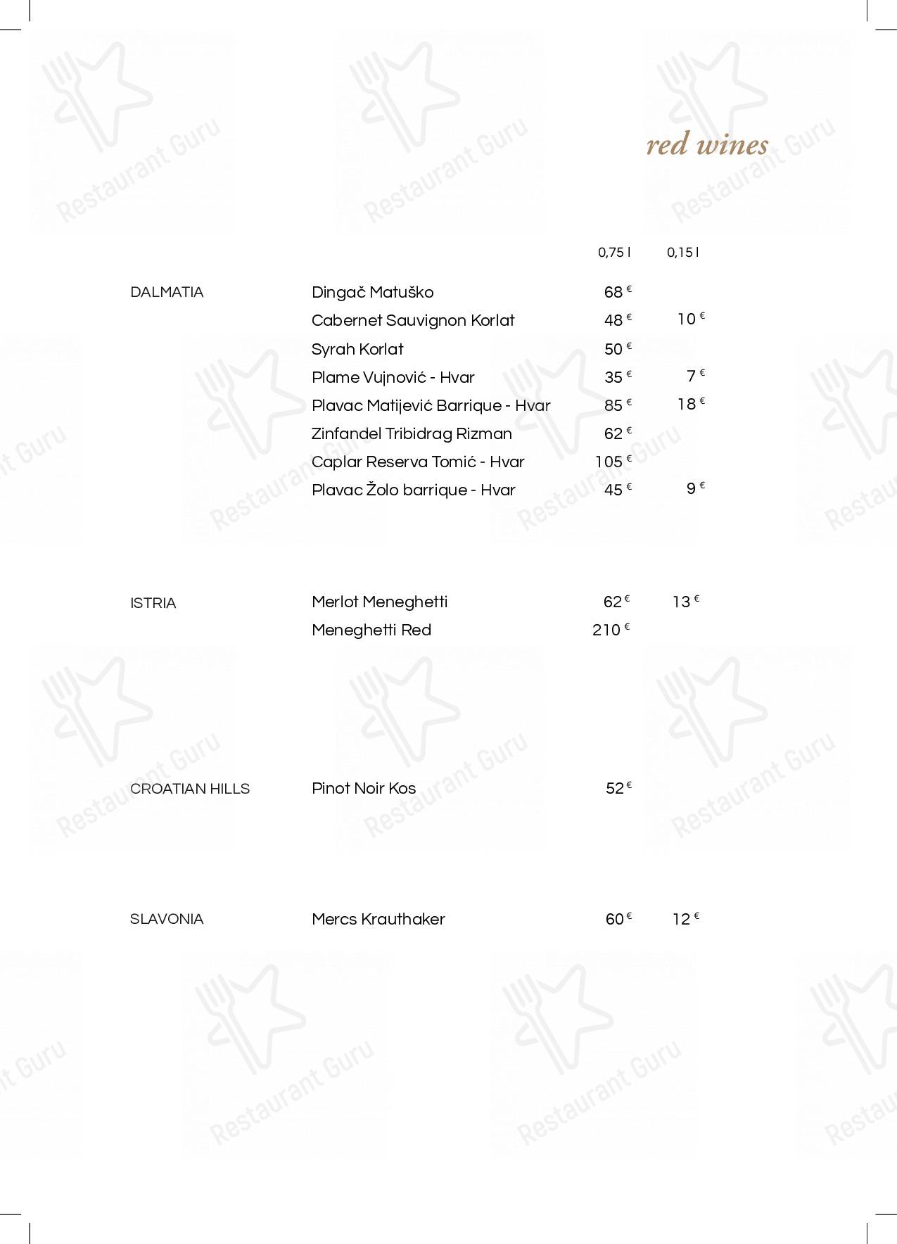 Menu di Leporini Restaurant - piatti e bevande