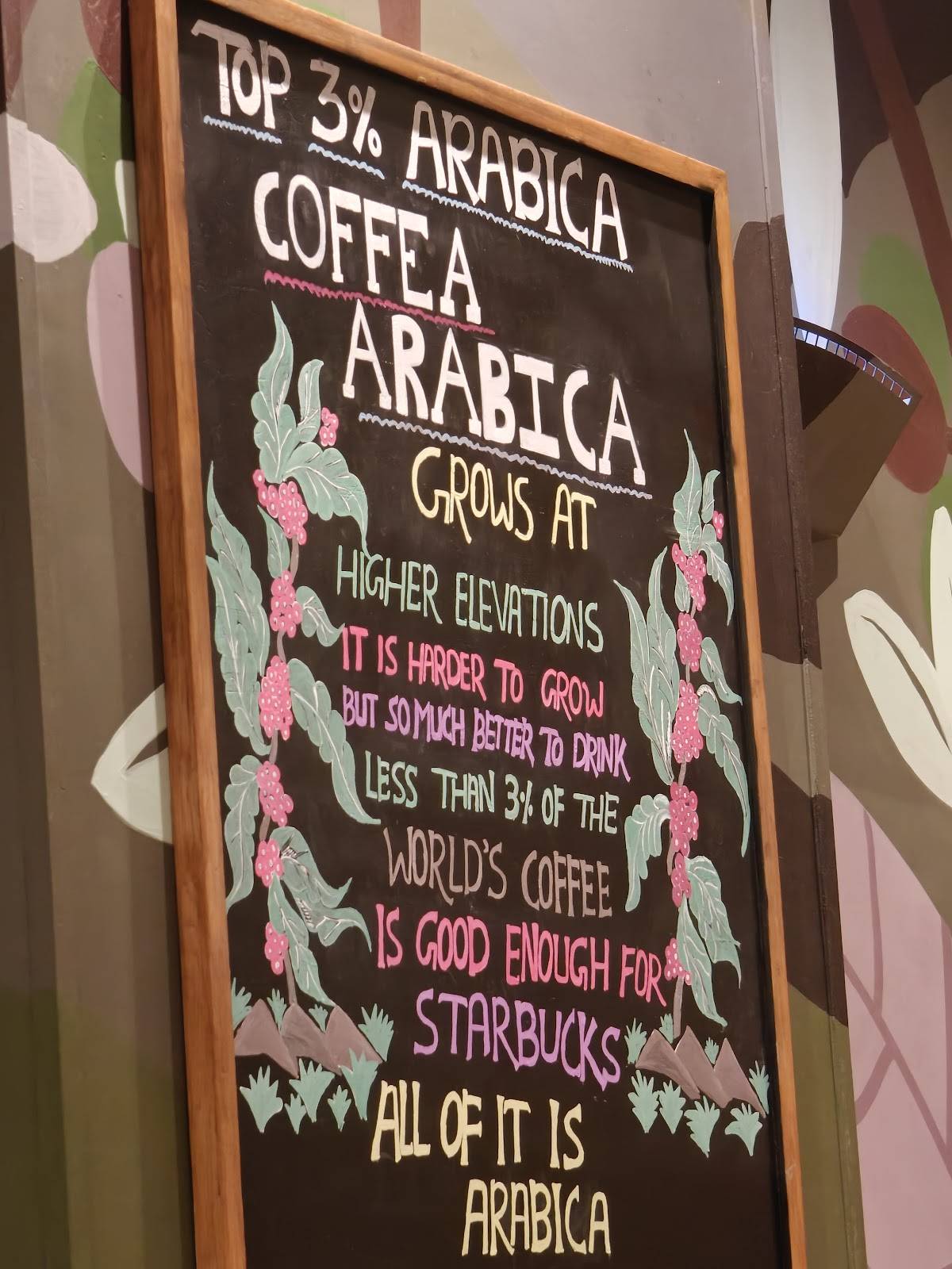 Starbucks menu