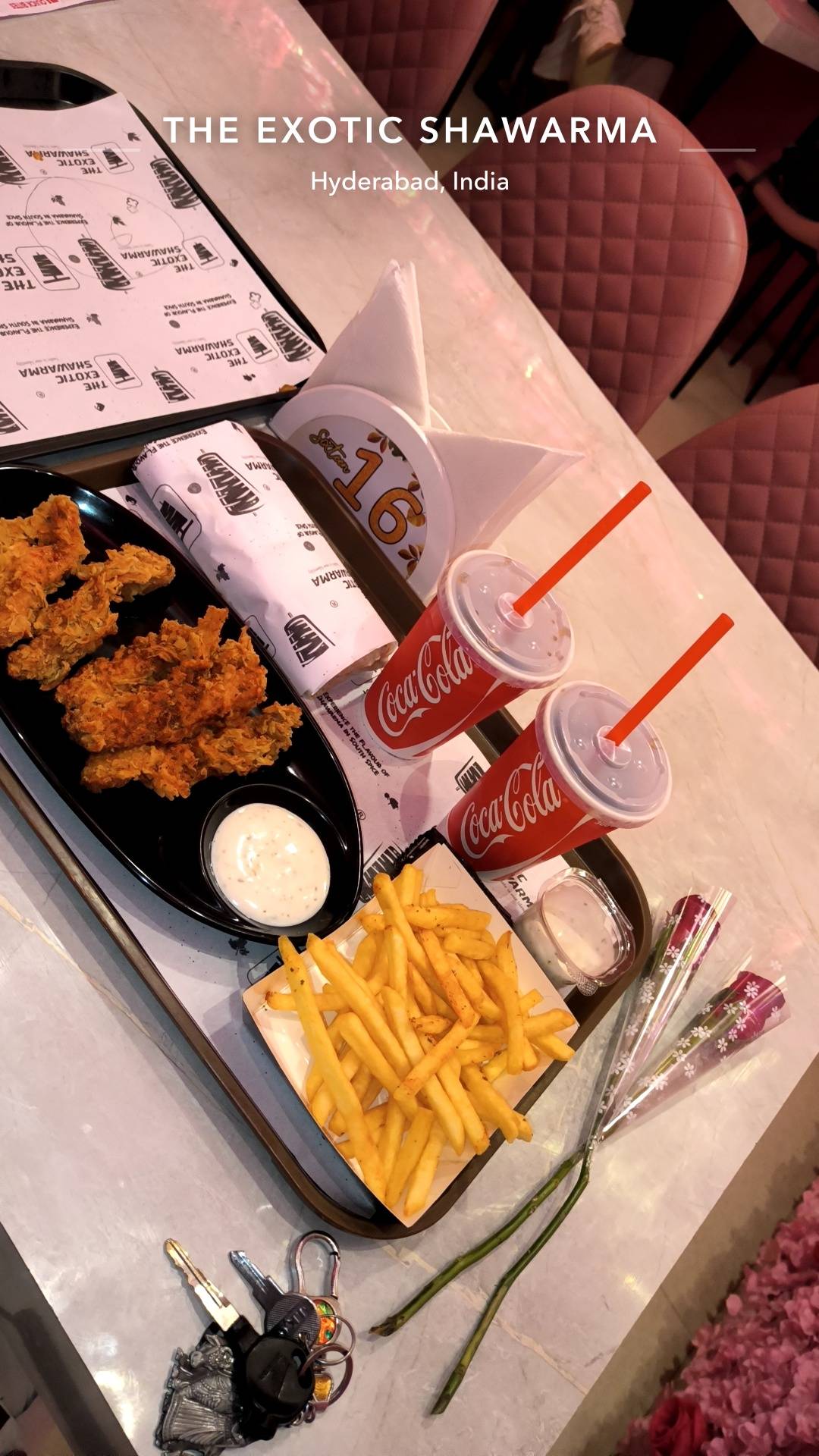 The Exotic Shawarma menu