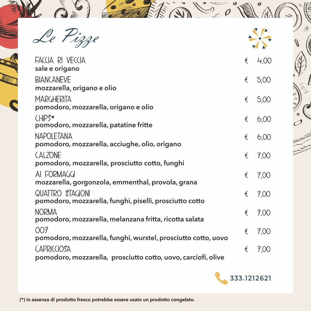 Menu di Il Carpaccio-Ristorante e Pizzeria 