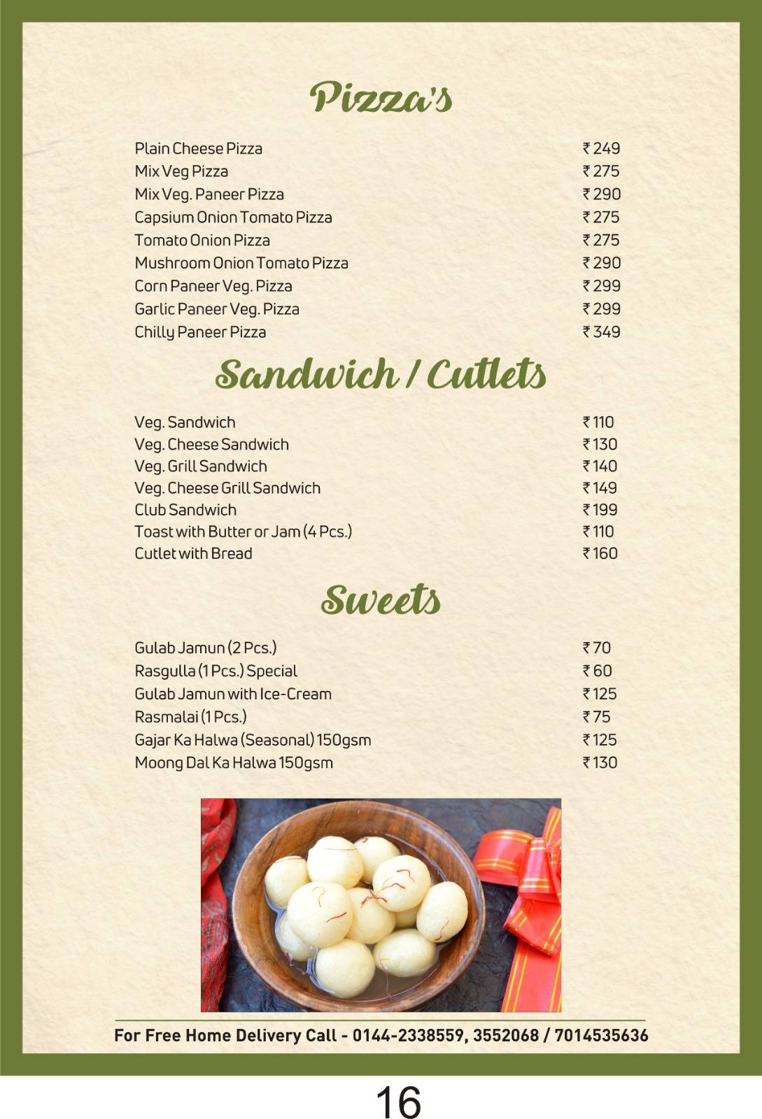 Ice N Spices menu