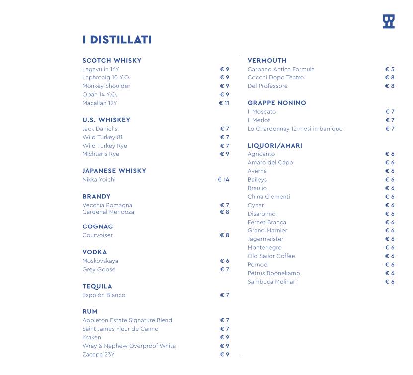 Menu di Il Bar in Piazza San Domenico 