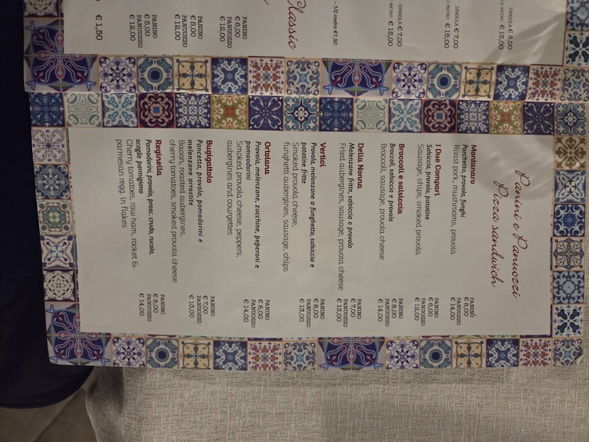 Menu di Il Bugigattolo 