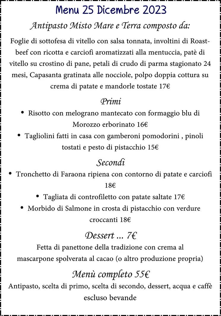 Menu di Il Buratto - Ristorante Pizzeria 