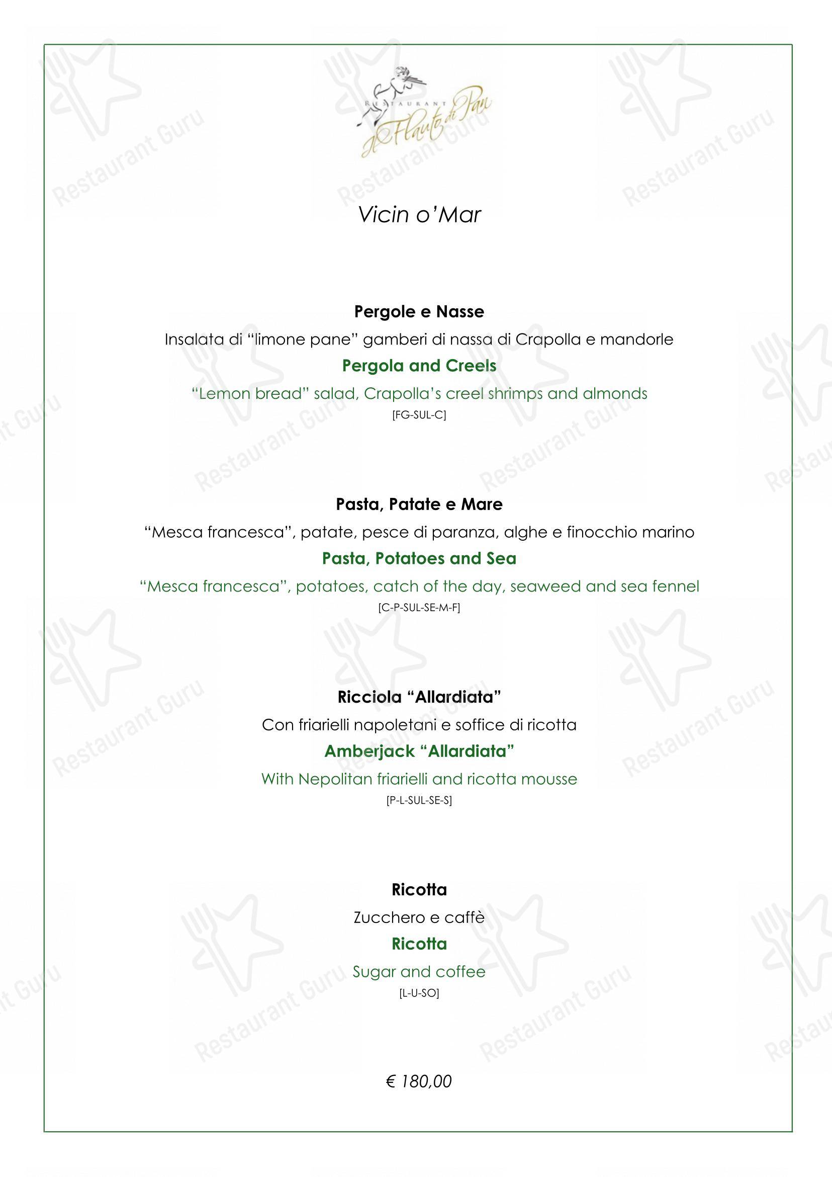 Menu per Lucille's Balcony pub & bar