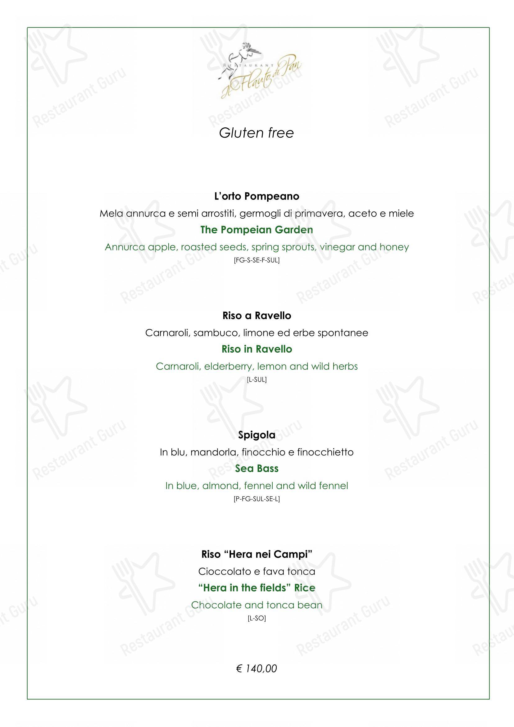 Menu per Lucille's Balcony in Ravello