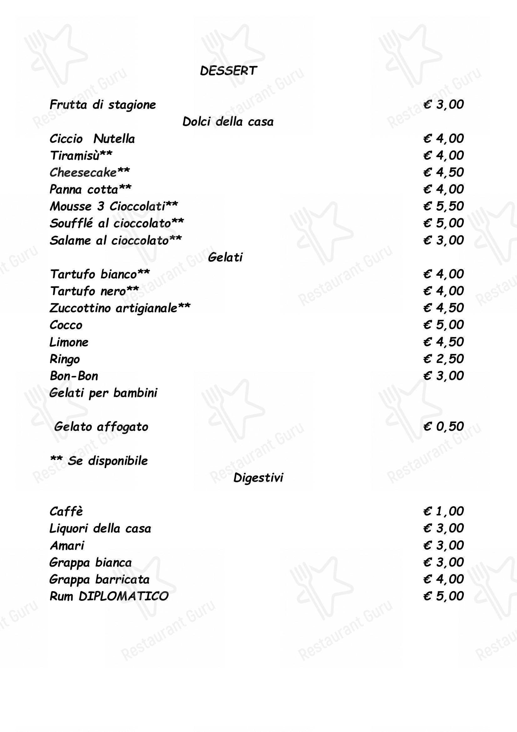 Il Fragno da Peppino in Alberobello - Menu