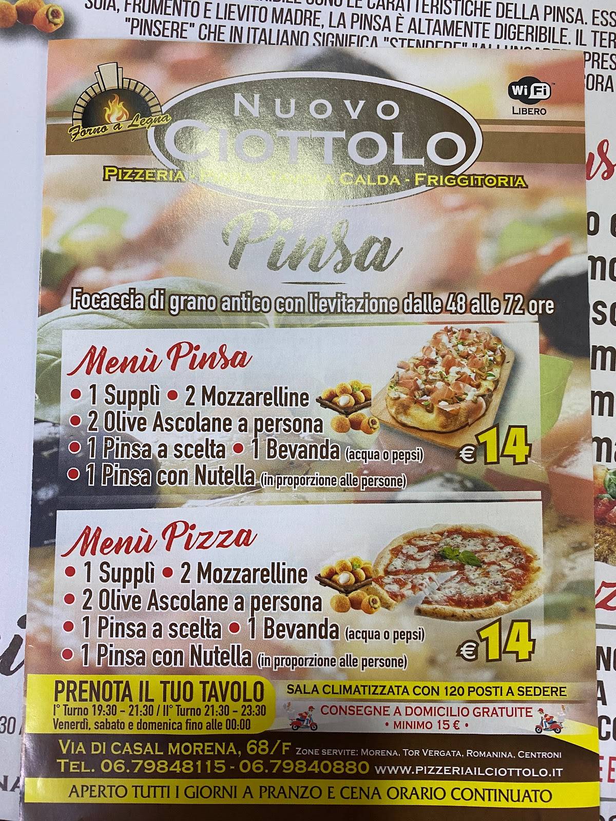 Menu di Il Nuovo Ciottolo S.r.l.s. 