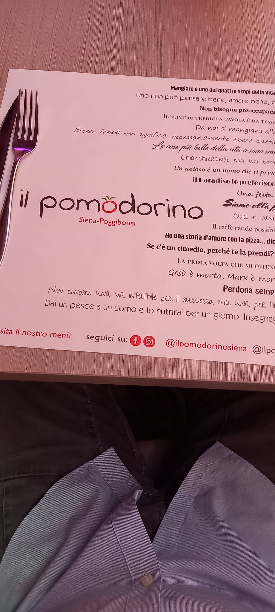 Menu di Il Pomodorino Poggibonsi 