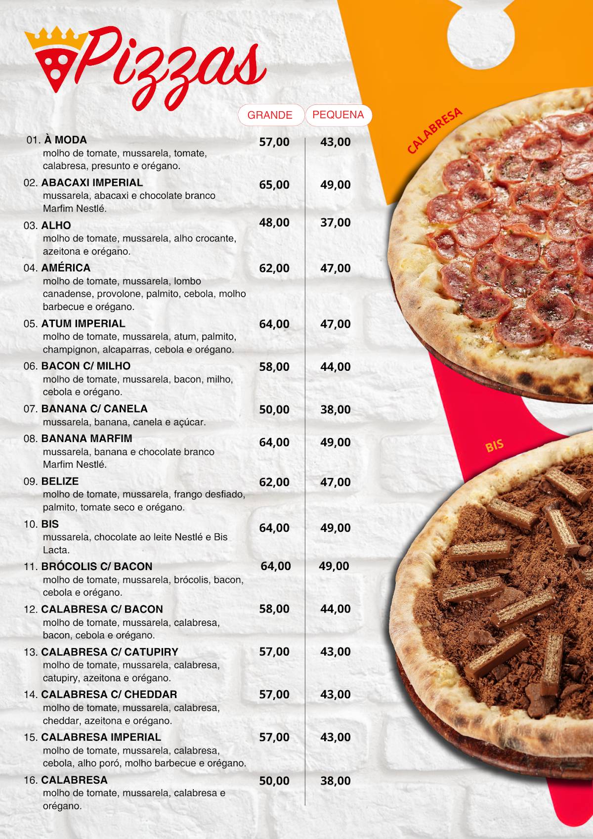 Império das Pizzas cardápio