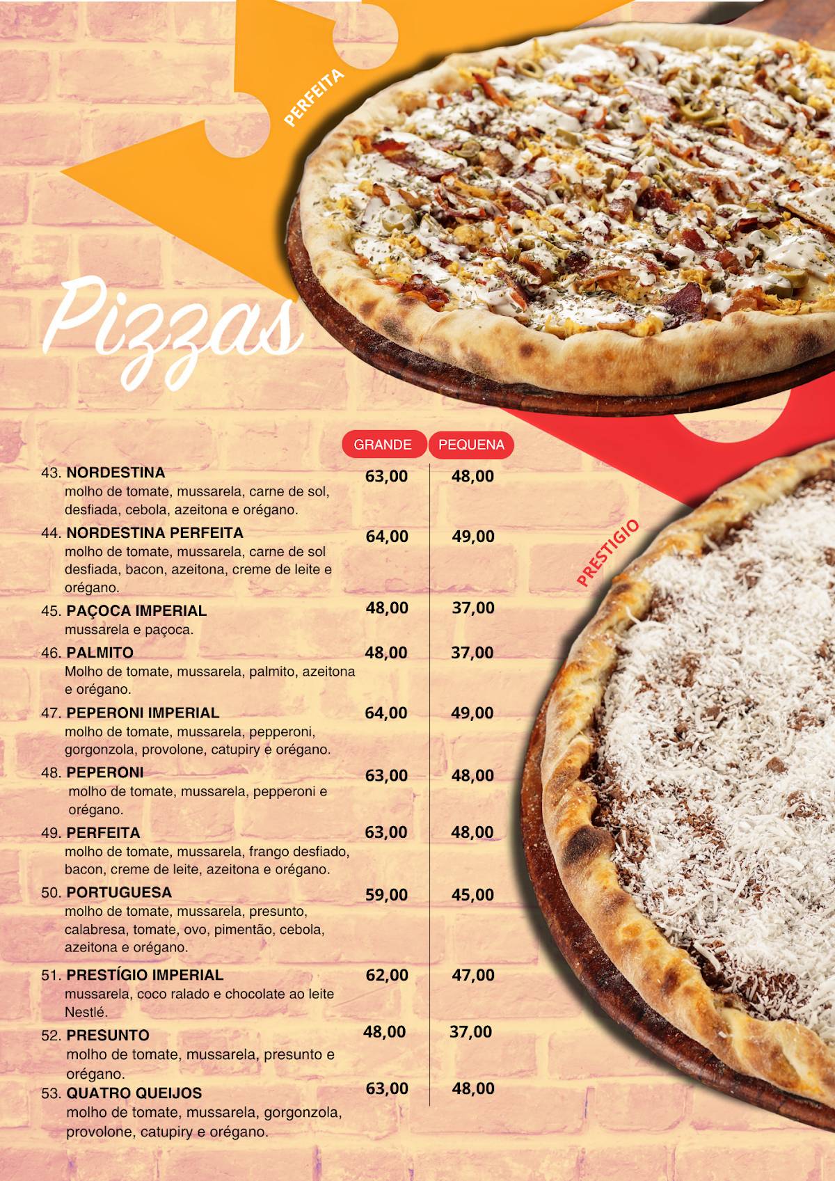 Império das Pizzas cardápio