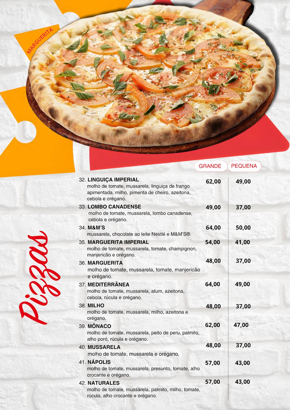 Império das Pizzas cardápio