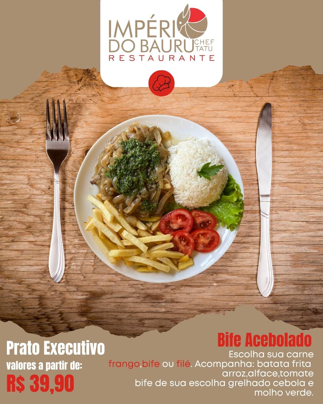 Império do bauru cardápio