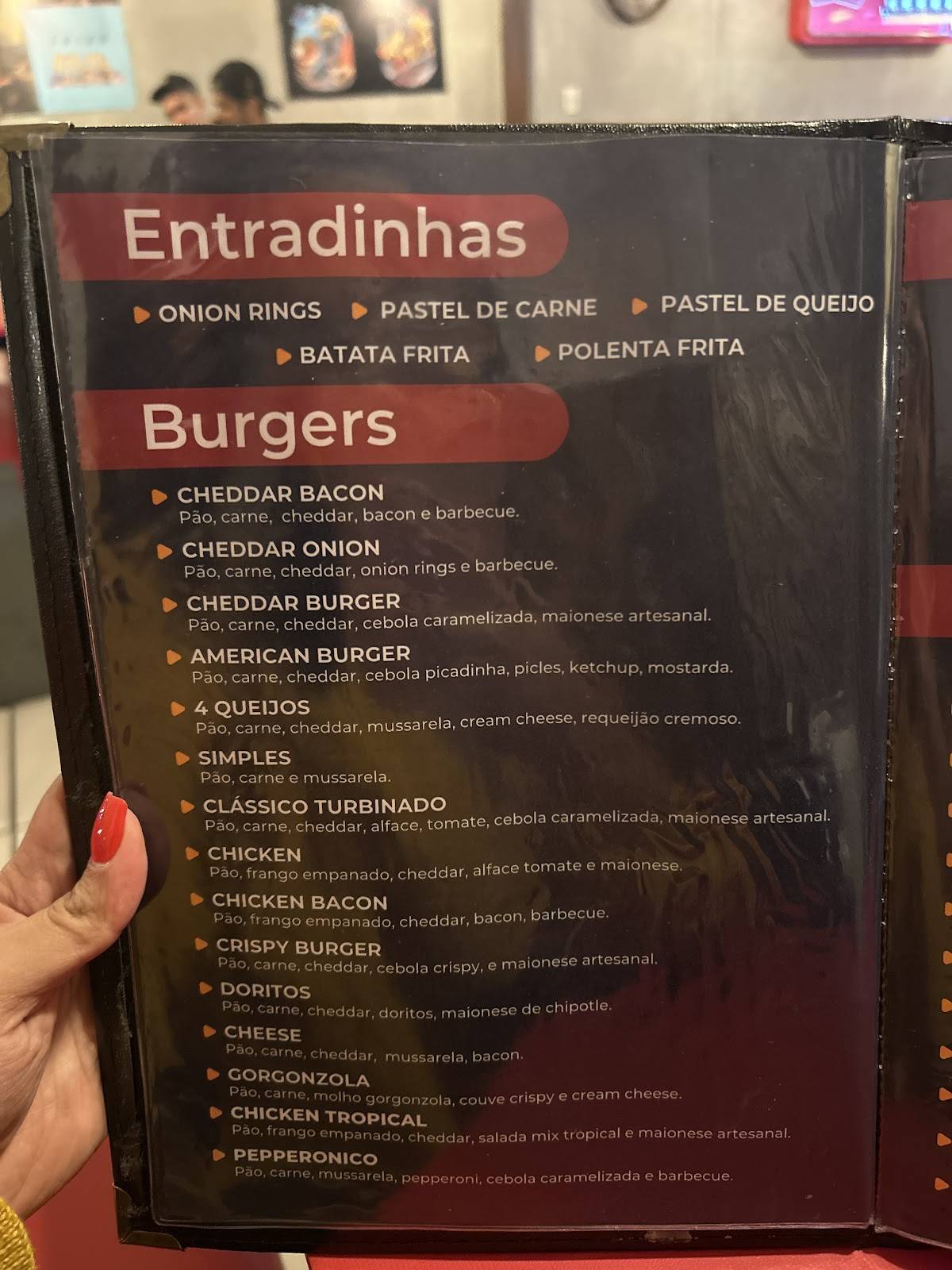 In & Out Hamburgueria cardápio