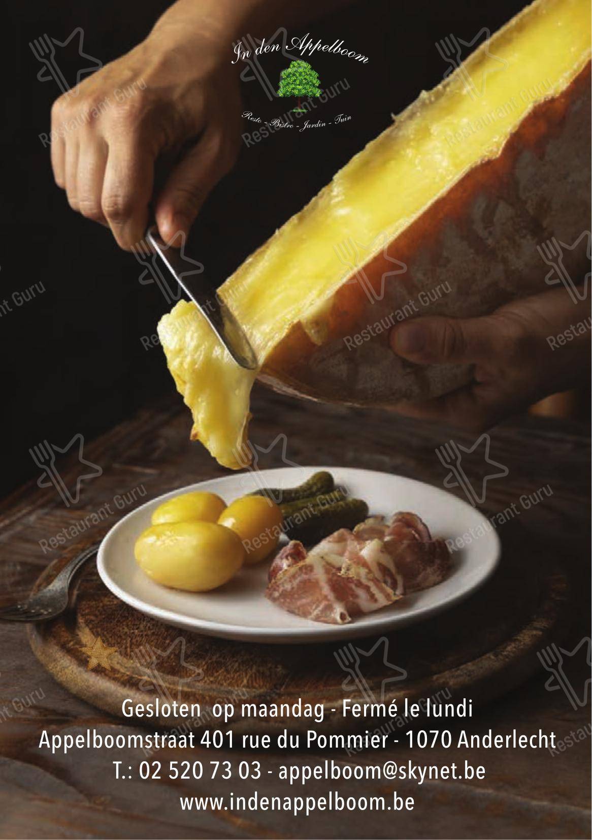 Menu pour In den Appelboom dans Anderlecht
