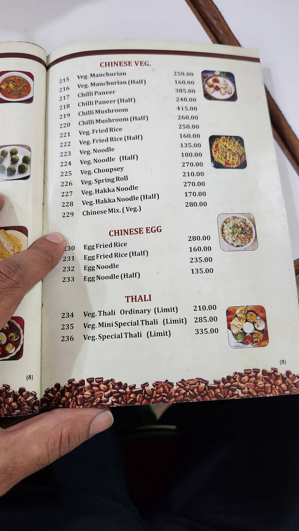 Indian Coffee House District court Indore menu