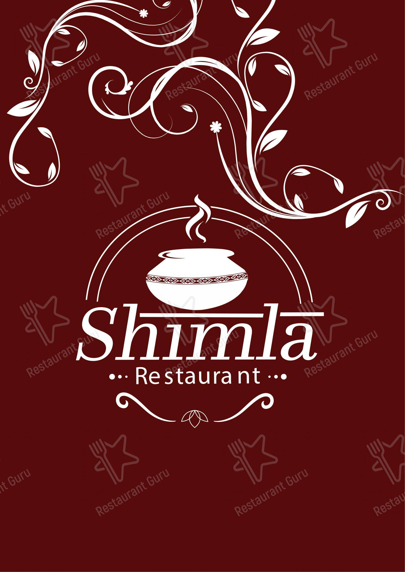 Menu pour Indisches Spezialität Restaurant Shimla Germering dans Germering
