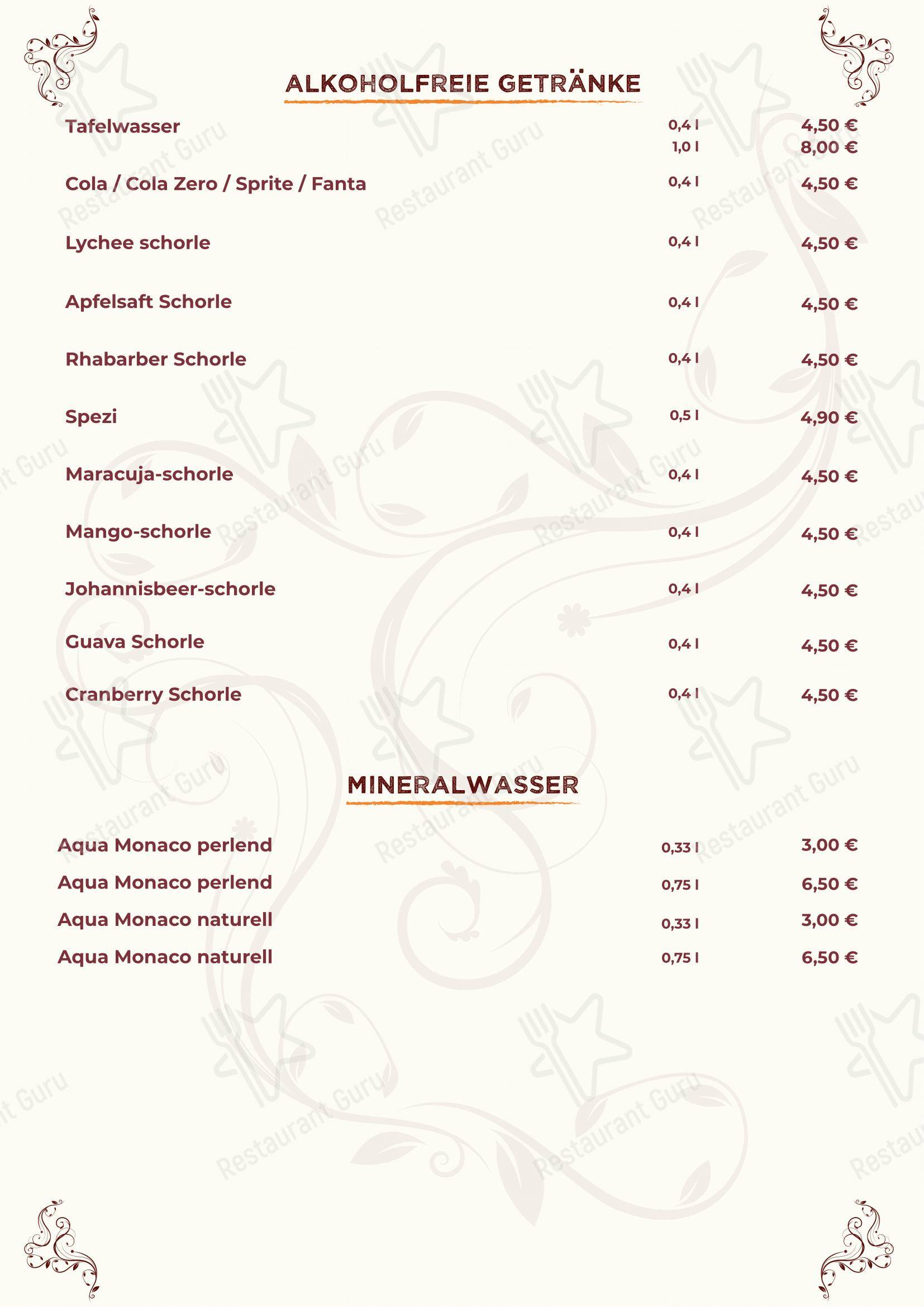 Menu bar pour Indisches Spezialität Restaurant Shimla Germering restaurant