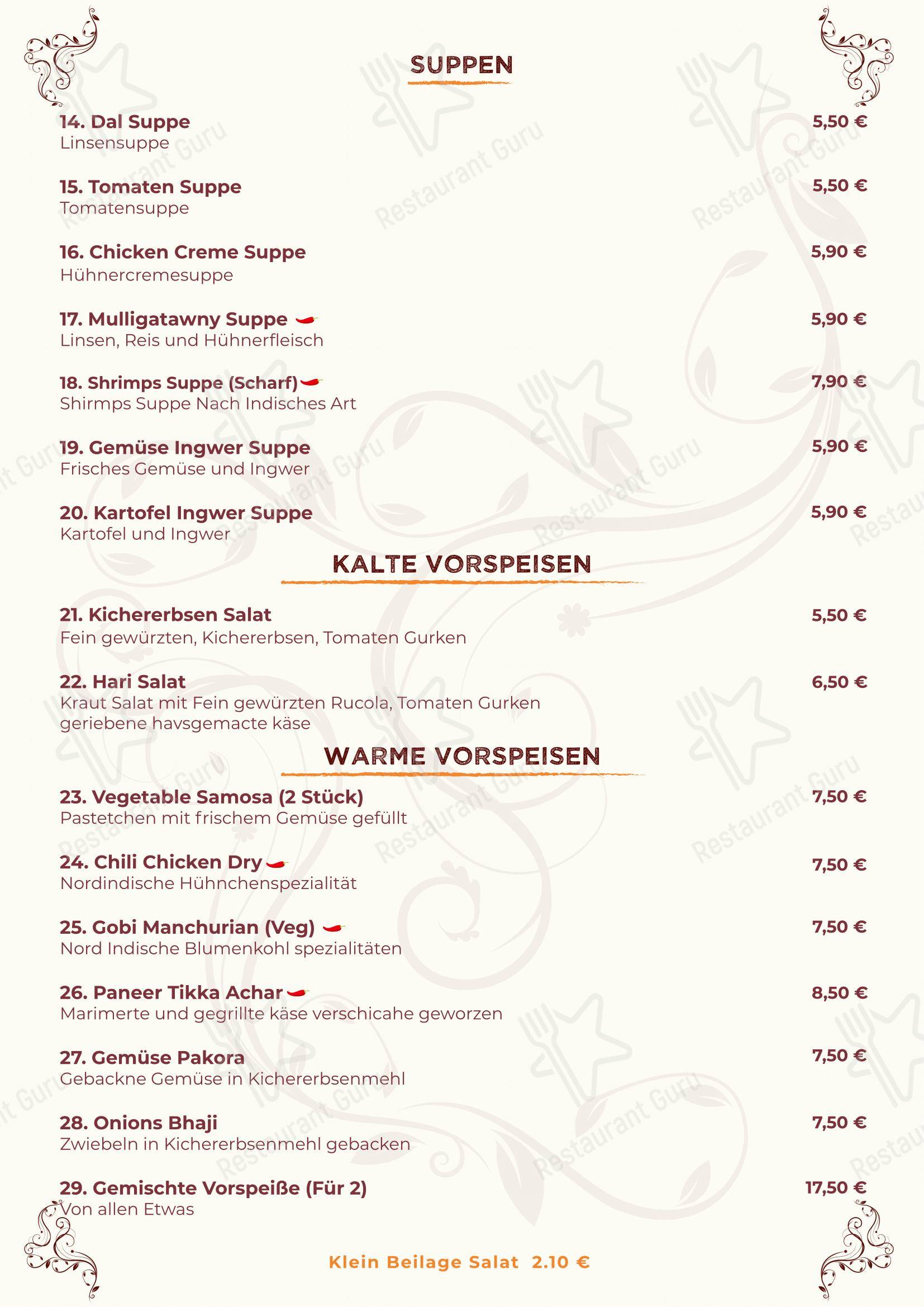 Indisches Spezialität Restaurant Shimla Germering dans Germering - Menu bar