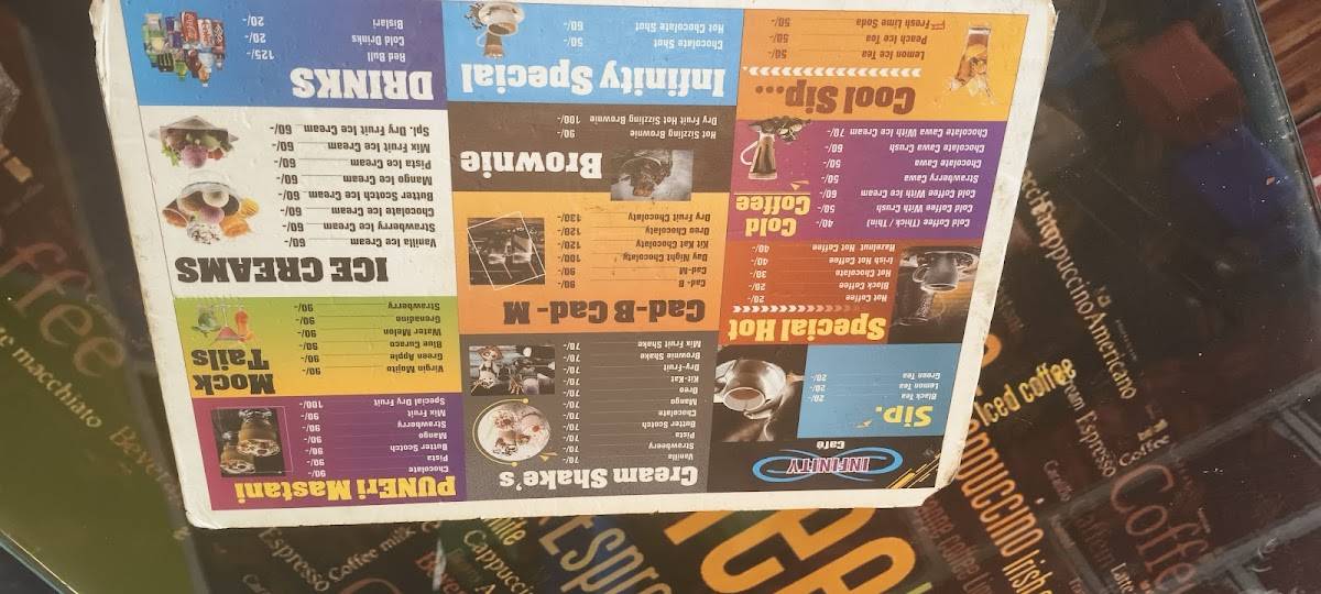 Infinity Cafe Punawale menu